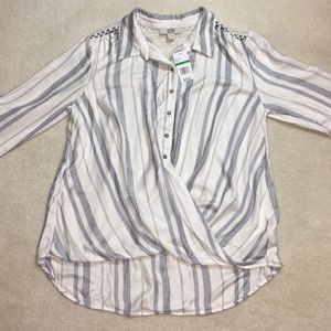 Blue Striped Button Up